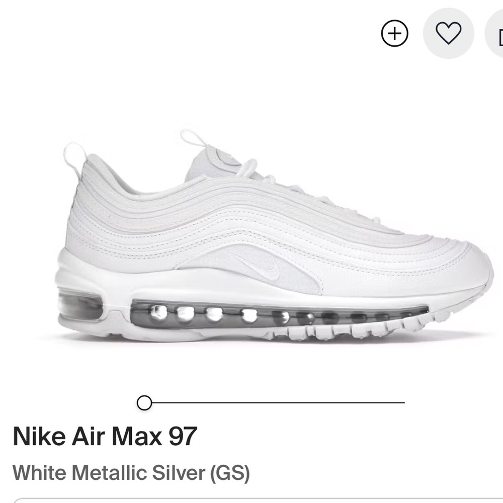 Nike Air Max 97 Kids Shoes - White Metallic Silver